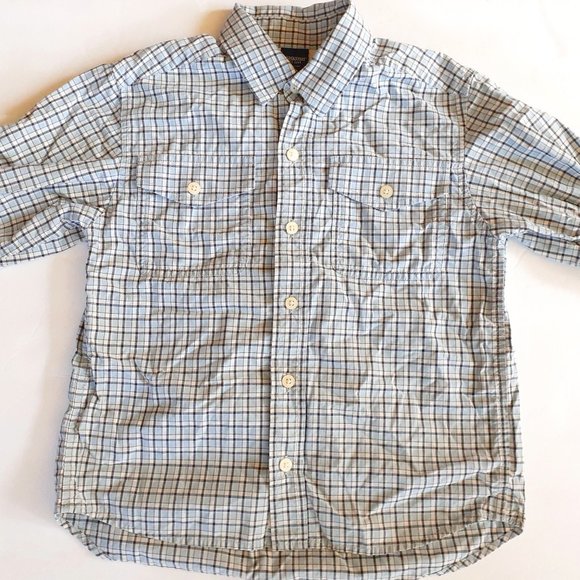 Oshkosh Boys Shirt Button Down Blue Long Sleeve Size 7 - Picture 1 of 12